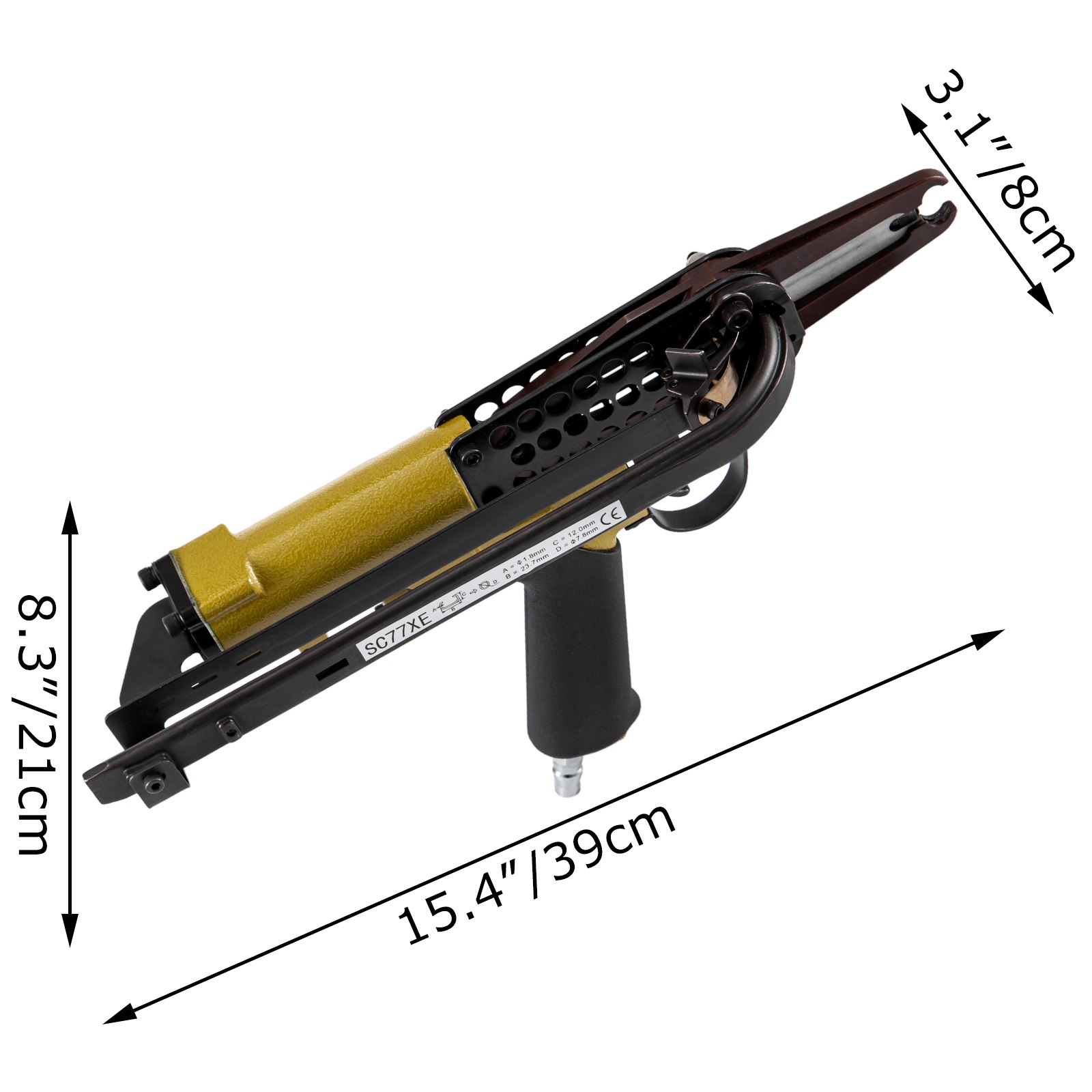 Hog Ring Stapler SC77XE Pneumatic Hog Ring Plier 1/4'' NPT C Ring Gun Mattress