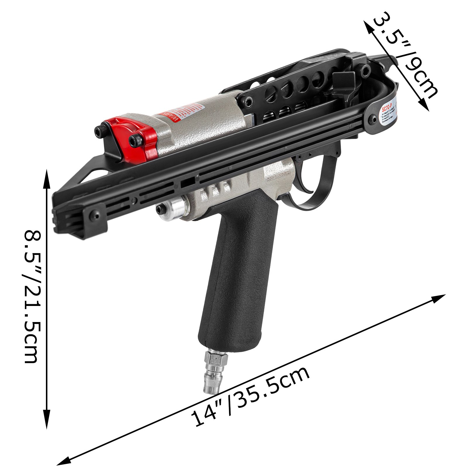 Hog Ring Stapler SC7C-P Pneumatic Hog Ring Plier C Ring Gun Strapping Mattress