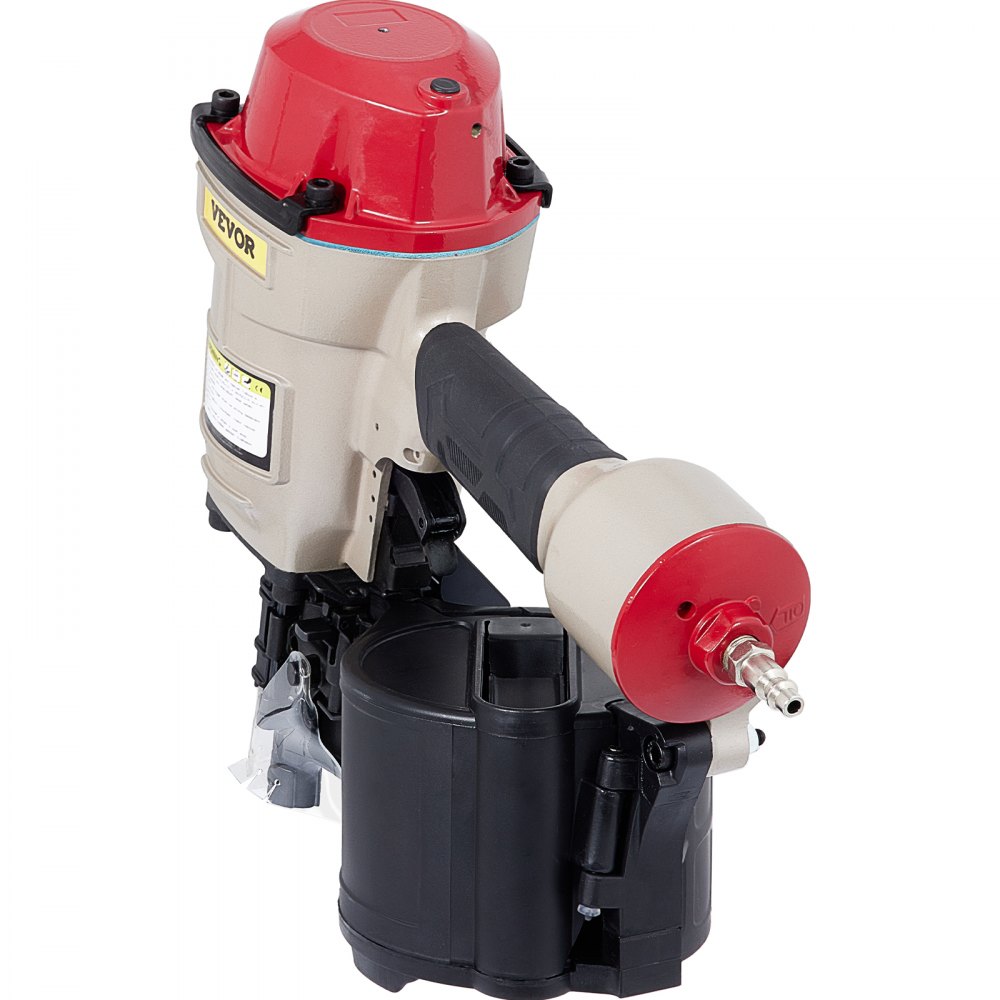 VEVOR CN70 Coil Nailer 45-70mm 15° Pneumatic Siding Nailer 300-Nails Capacity