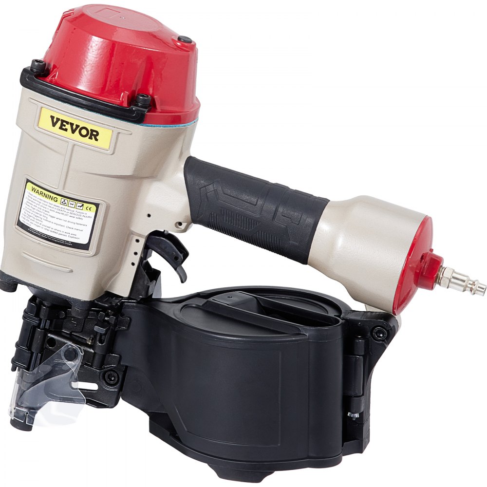 VEVOR CN70 Coil Nailer 45-70mm 15° Pneumatic Siding Nailer 300-Nails Capacity