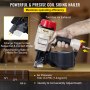 VEVOR Coil Siding Nailer CN70, 1-3/4-inch to 2-3/4-inch 15 Degree Pneumatic Siding Nail Gun for Siding Sheathing Wooding Fencing Decking