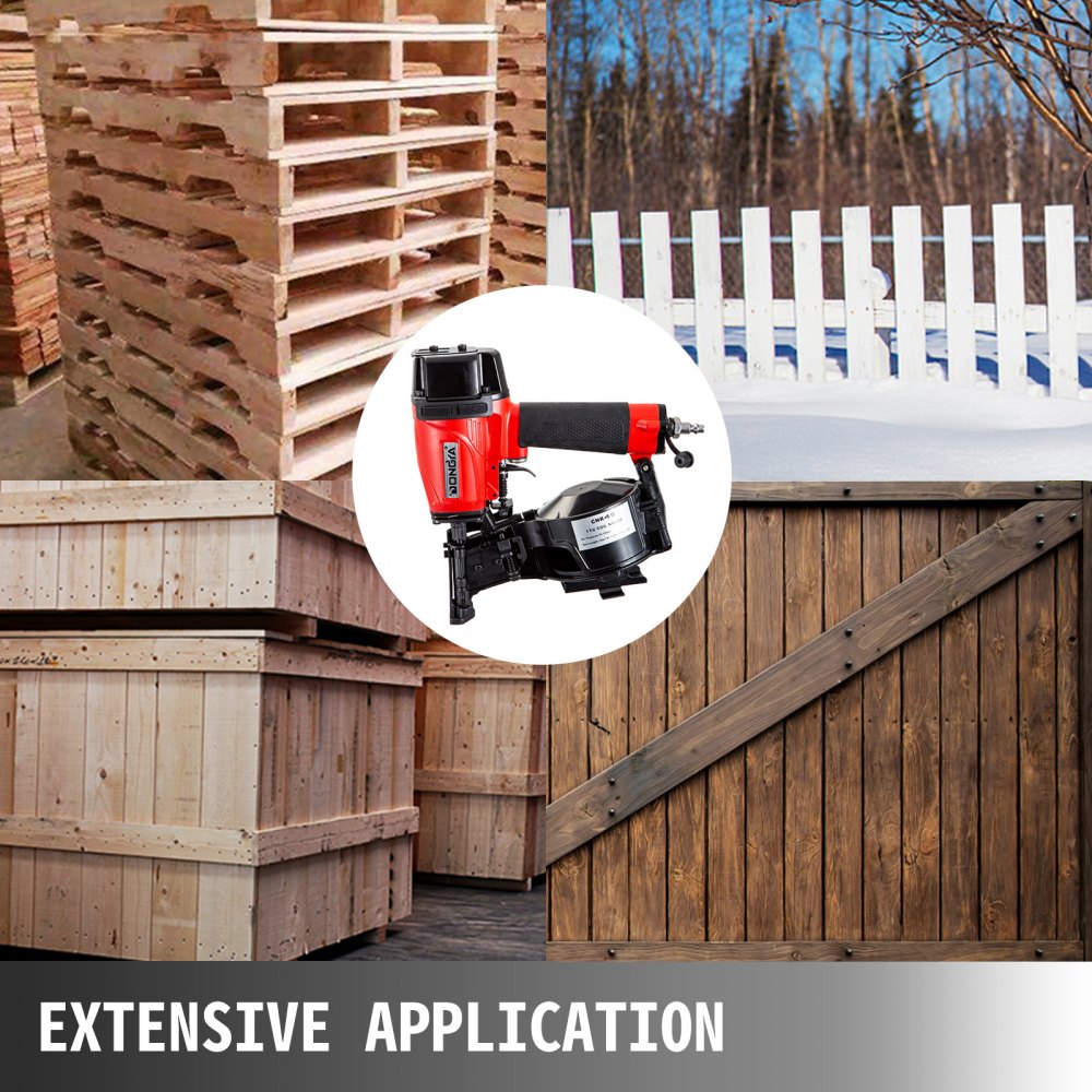 Coil Nail Gun Nailer 22-45 mm Air Tool Decking Fencing Framing Industrial CNR45