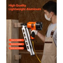 Framing Nailer 2" to 3-1/2" 21° Full Round Head Pneumatic Nail Gun 80-120PSI