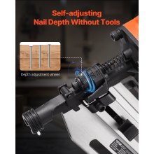 VEVOR Framing Nailer 2" to 3-1/2" 21° Full Round Head Pneumatic Framing Nail Gun