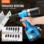 VEVOR Pneumatic Air Riveter Heavy Duty Rivet Gun Tool Kit 13 Nose Pieces