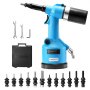 VEVOR Pneumatic Air Riveter Heavy Duty Rivet Gun Tool Kit 13 Nose Pieces