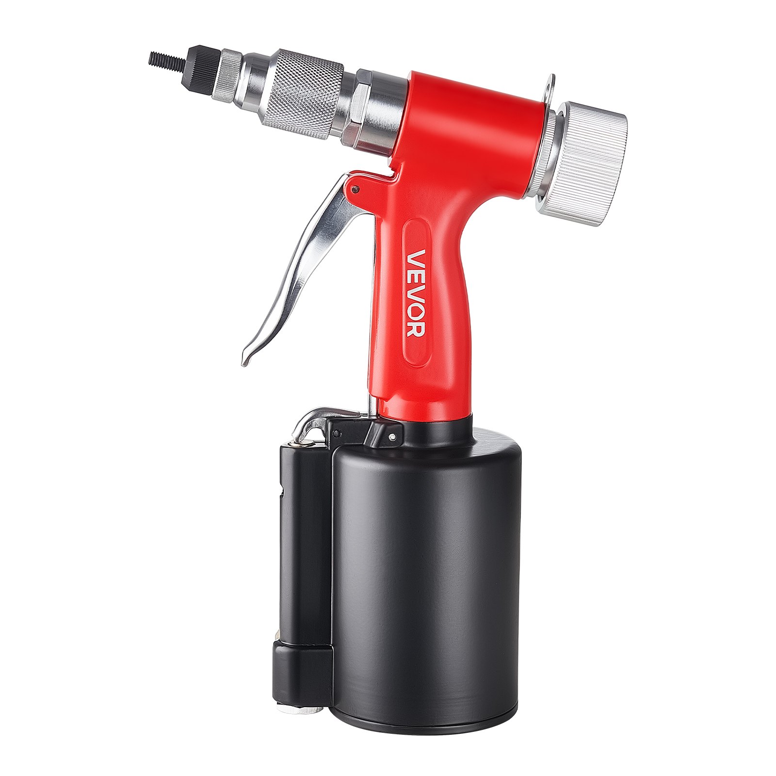 VEVOR Pneumatic Rivet Nut Gun Kit with 8PCS SAE & Metric Gun Heads, M4 M5 M6 M8 M10 1/4" 5/16" 3/8", 2680LBS Force, Air Rivet Nut Tool for Automotive, Construction, Industrial Manufacturing