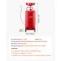 VEVOR 95L Waste Oil Drain Tank, Air Operated Portable Oil Drainer with Adjustable Funnel Height, Industrial Fluid Drain Tank with Wheels, Fluid Fuel Transfer Drainage for Auto Repair Shops, Red