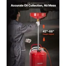 VEVOR Waste Oil Drain Tank 25 Gallon Air Operated Portable Oil Drainer