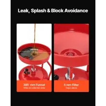 VEVOR Waste Oil Drain Tank 25 Gallon Air Operated Portable Oil Drainer