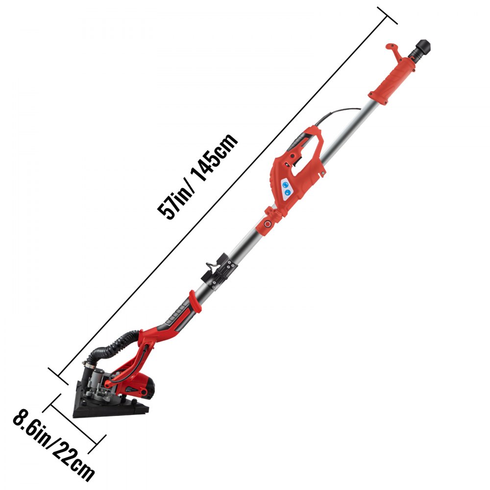 VEVOR Electric Drywall Sander 850W Foldable&Extendable Sander with LED Light