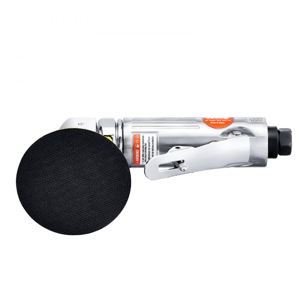 VEVOR Mini Air Sander, 2.5/5.1/7.6 cm Random Orbital Air Sander, 15000r/min High Speed Mini Pneumatic Sander Polisher for Auto Body Work, 58PCS Air Powered Sander Kit with Wavy Sponges, Sandpapers, Wool Pad