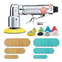 VEVOR 58PCS Air Sander Kit 1/2/3in Random Orbital Air Sander Polisher 15000r/min