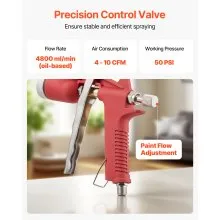VEVOR Air Texture Spray Gun Drywall Texture Sprayer with 3 Nozzles 3.5mm 6mm 8mm