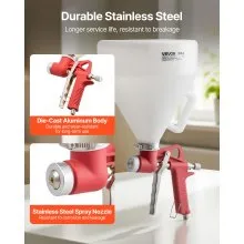 VEVOR Air Texture Spray Gun Drywall Texture Sprayer with 3 Nozzles 3.5mm 6mm 8mm