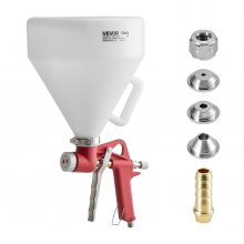VEVOR Air Texture Spray Gun Drywall Texture Sprayer with 3 Nozzles 3.5mm 6mm 8mm