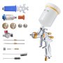 VEVOR HVLP Air Spray Gun, Gravity Feed Paint Sprayer Gun with 3 Nozzles (1.3/1.4/1.7mm), 600ml Capacity Auto Paint Sprayer with Air Regulator for Automotive Primers, Clear Coats & Topcoats