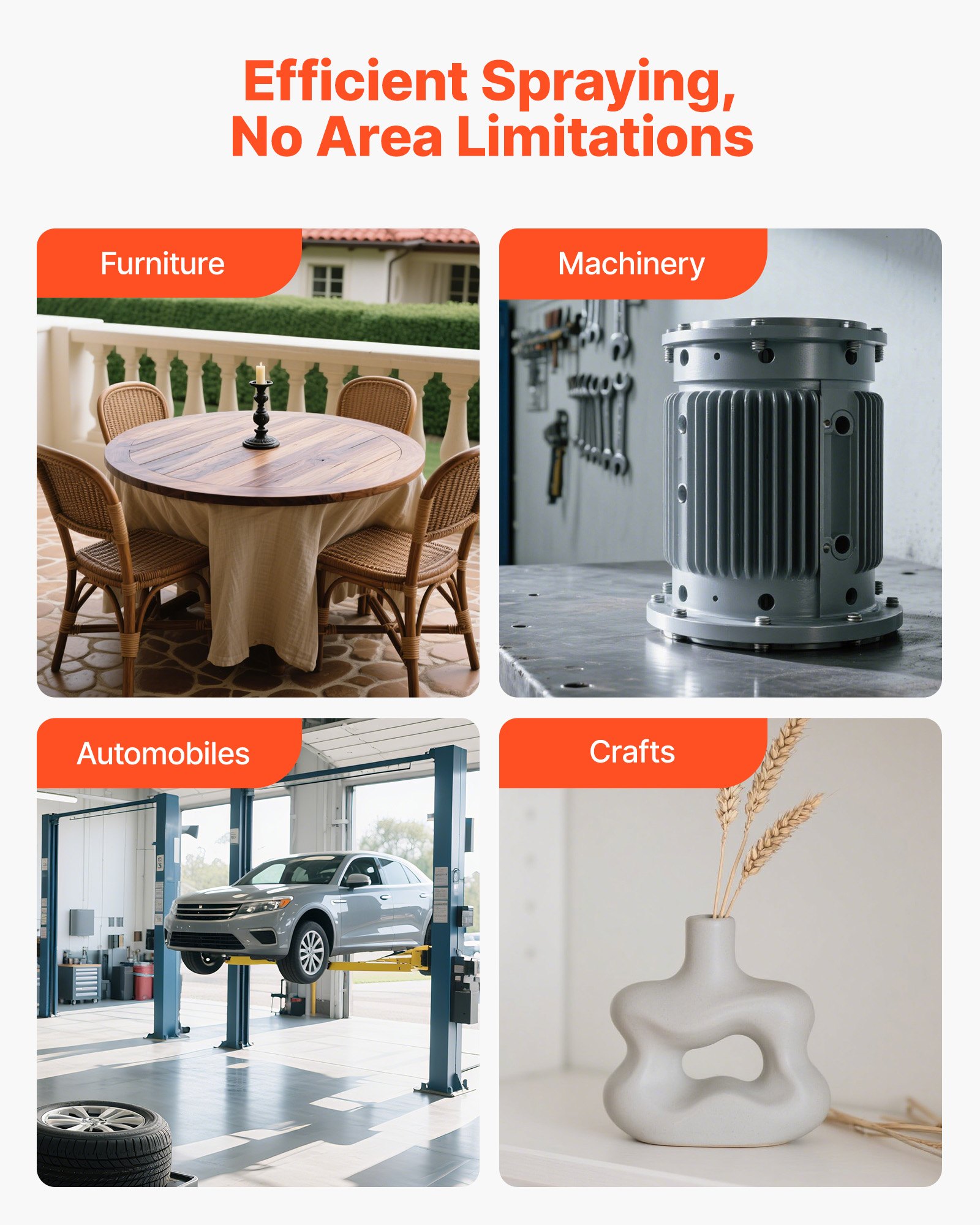 VEVOR LVLP Air Spray Gun, Gravity Feed Paint Sprayer Gun with 3 Nozzles (1.3/1.4/1.7mm), 600ml Capacity Automotive Paint Sprayer with Air Regulator for Furniture, Car Painting, Home Improvement