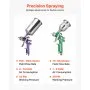 VEVOR 3-Piece Air Spray Gun Kit, Professional Auto Paint Spray Gun Set with 3 Nozzles (1/1.4/1.8mm), 3 Cups & Air Regulator, Gravity Feed Automotive Paint Sprayer for Primer, Topcoat & Touch-Up