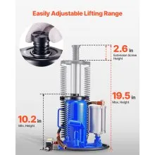 Air Hydraulic Bottle Jack High Lift Jack 20 Ton (44092 lb) Car Repair Blue