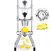VEVOR 8 secciones Commercial Easy Wedger Hoja de acero inoxidable Fruit Lime Slicer, Lemon Cutter 8 Cuñas para Bar Restaurante