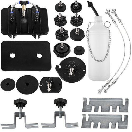 VEVOR Pneumatic Air Pressure Bleeder, Brake Pressure Bleeding Tool Portable Brake and Clutch Bleeder Valve System Kit Garage Workshop Mechanics Brake Oil and Fluid Extractor Bleeder Tool