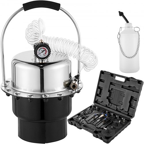 VEVOR Pneumatic Air Pressure Bleeder, Brake Pressure Bleeding Tool Portable Brake and Clutch Bleeder Valve System Kit Garage Workshop Mechanics Brake Oil and Fluid Extractor Bleeder Tool