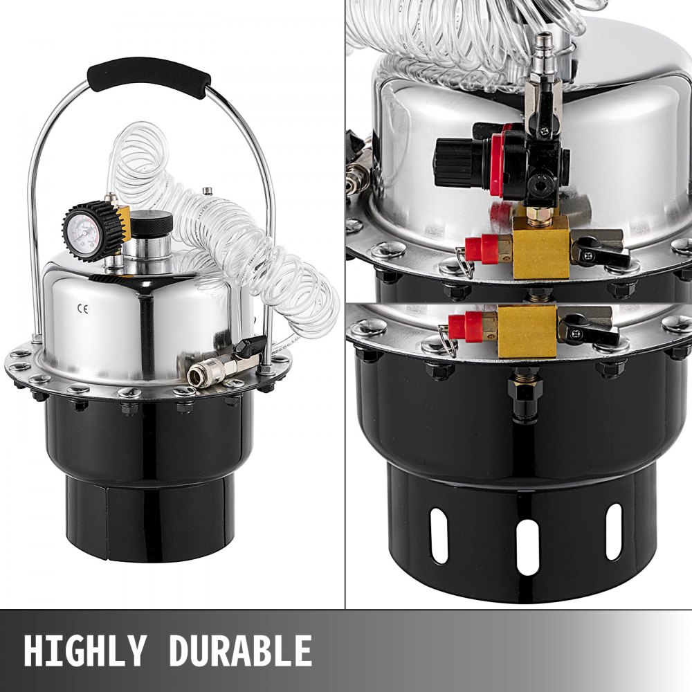 VEVOR Pneumatic Air Pressure Bleeder, Brake Pressure Bleeding Tool Portable Brake and Clutch Bleeder Valve System Kit Garage Workshop Mechanics Brake Oil and Fluid Extractor Bleeder Tool