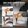 VEVOR Double Head Sheet Nibbler Metal Cutter Power Drill Attachment Cutting Tool