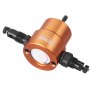 orange VEVOR metal nibbler cutter with black attachments, designed for precise metal cutting.