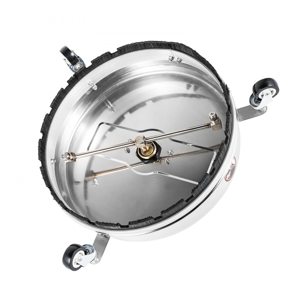 VEVOR Surface Cleaner, 4000 psi Pressure Surface Cleaner, 16" Pressure Washer Surface Cleaner 1/4" QC Pressure Washing Surface Cleaner Stainless Steel Pressure Cleaner for Decks with Twin Rotary Arm