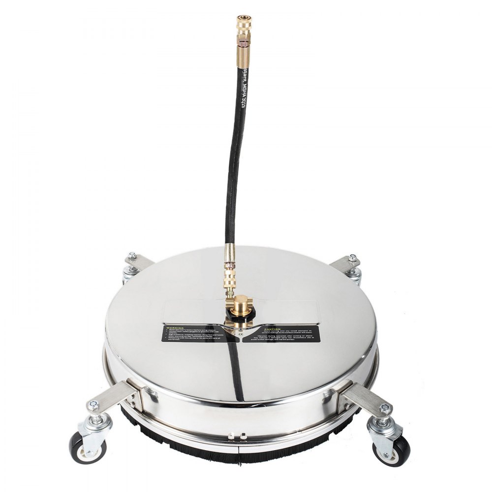 VEVOR Surface Cleaner, 4000 psi Pressure Surface Cleaner, 18" Pressure Washer Surface Cleaner 1/4" QC Pressure Washing Surface Cleaner Stainless Steel Pressure Cleaner for Decks with Twin Rotary Arm