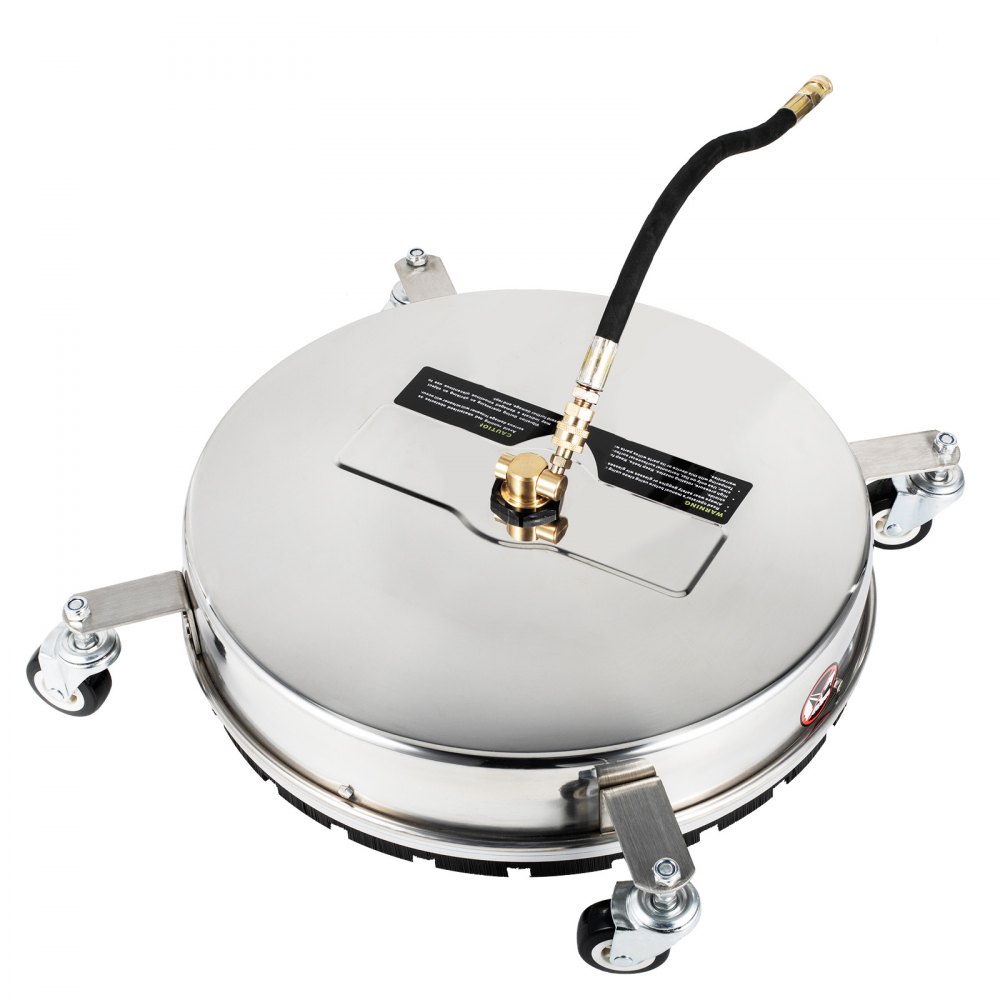 VEVOR Surface Cleaner, 4000 psi Pressure Surface Cleaner, 18" Pressure Washer Surface Cleaner 1/4" QC Pressure Washing Surface Cleaner Stainless Steel Pressure Cleaner for Decks with Twin Rotary Arm