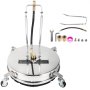 VEVOR Surface Cleaner, 4000 psi Pressure Surface Cleaner, 18" Pressure Washer Surface Cleaner 1/4" QC Pressure Washing Surface Cleaner Stainless Steel Pressure Cleaner for Decks with Twin Rotary Arm