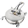 VEVOR surface cleaner with stainless steel body and caster wheels for easy maneuvering.