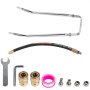 VEVOR surface cleaner parts: handle, hose, wrench, fittings, and accessories.