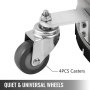 VEVOR Surface Cleaner 18 inch Flat Surface Cleaner for Pressure Washer 4000psi Pressure with 3/8 Quick Connector Surface Cleaner W/ Casters 10.5GPM Stainless Steel Rotating Rod & 3 Nozzle
