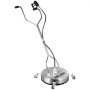 VEVOR surface cleaner with stainless steel body and ergonomic handle on wheels.