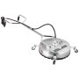 VEVOR surface cleaner with stainless steel body and four caster wheels.