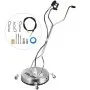 VEVOR pressure washer surface cleaner with accessories, hose, and fittings.