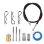 VEVOR pressure washer surface cleaner parts with hose, clips, nozzles, and fittings.