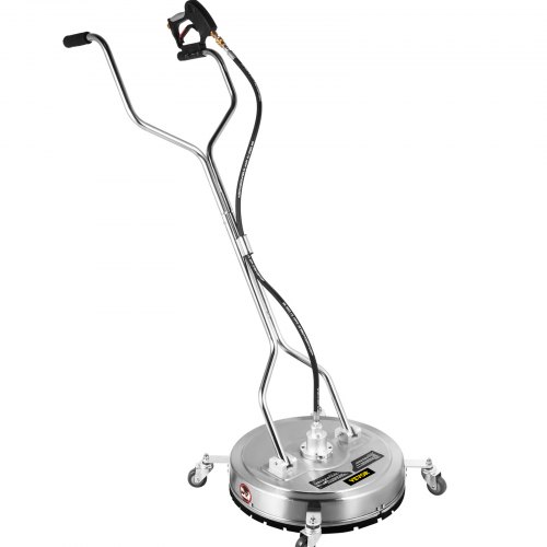 VEVOR  24 Inch Surface Cleaner Pressure Flat Surface Cleaning 4000 PSI Max Working Pressure Flat Surface Cleaner Stainless Steel Rotating Surface Cleaner with Wheels Power Washer Floor Scrubber