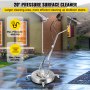VEVOR Pressure Washer Surface Cleaner, 20'', Max. 4000 PSI Pressure by 2 Nozzles for Cleaning Driveways, Sidewalks, Stainless Steel Frame w/ Rotating Dual Handle, Wheels, Fit for 3/8'' Quick Connector