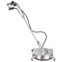 VEVOR Pressure Washer Surface Cleaner, 20\'\', Max. 4000 PSI Pressure by 2 Nozzles for Cleaning Driveways, Sidewalks, Stainless Steel Frame with Rotating Dual Handle, Wheels, Fit for 3/8\'\' Quick Con