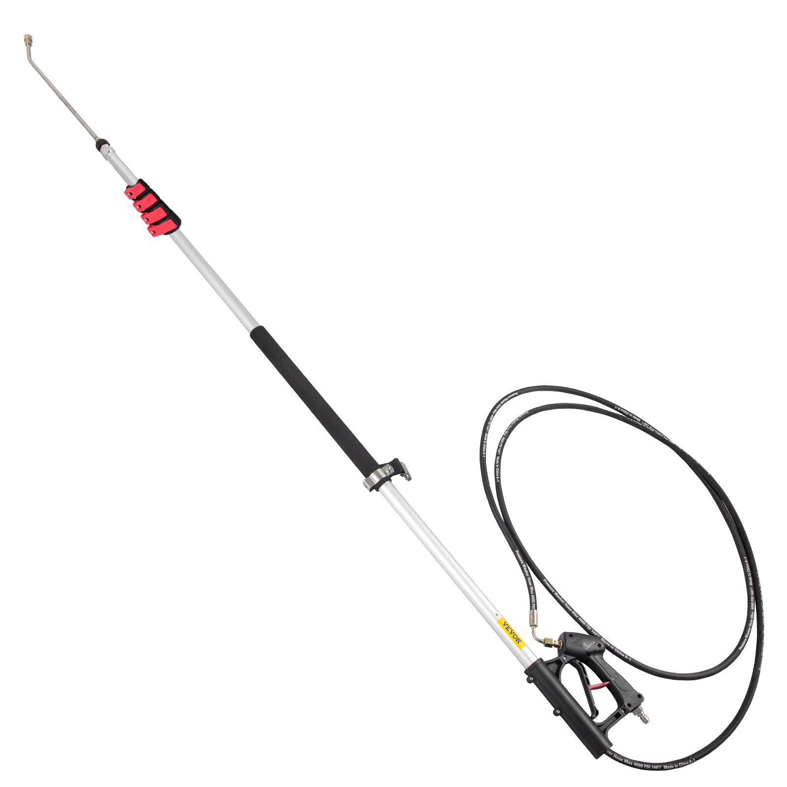 VEVOR telescoping pressure washer wand with adjustable spray and extendable aluminum handle.
