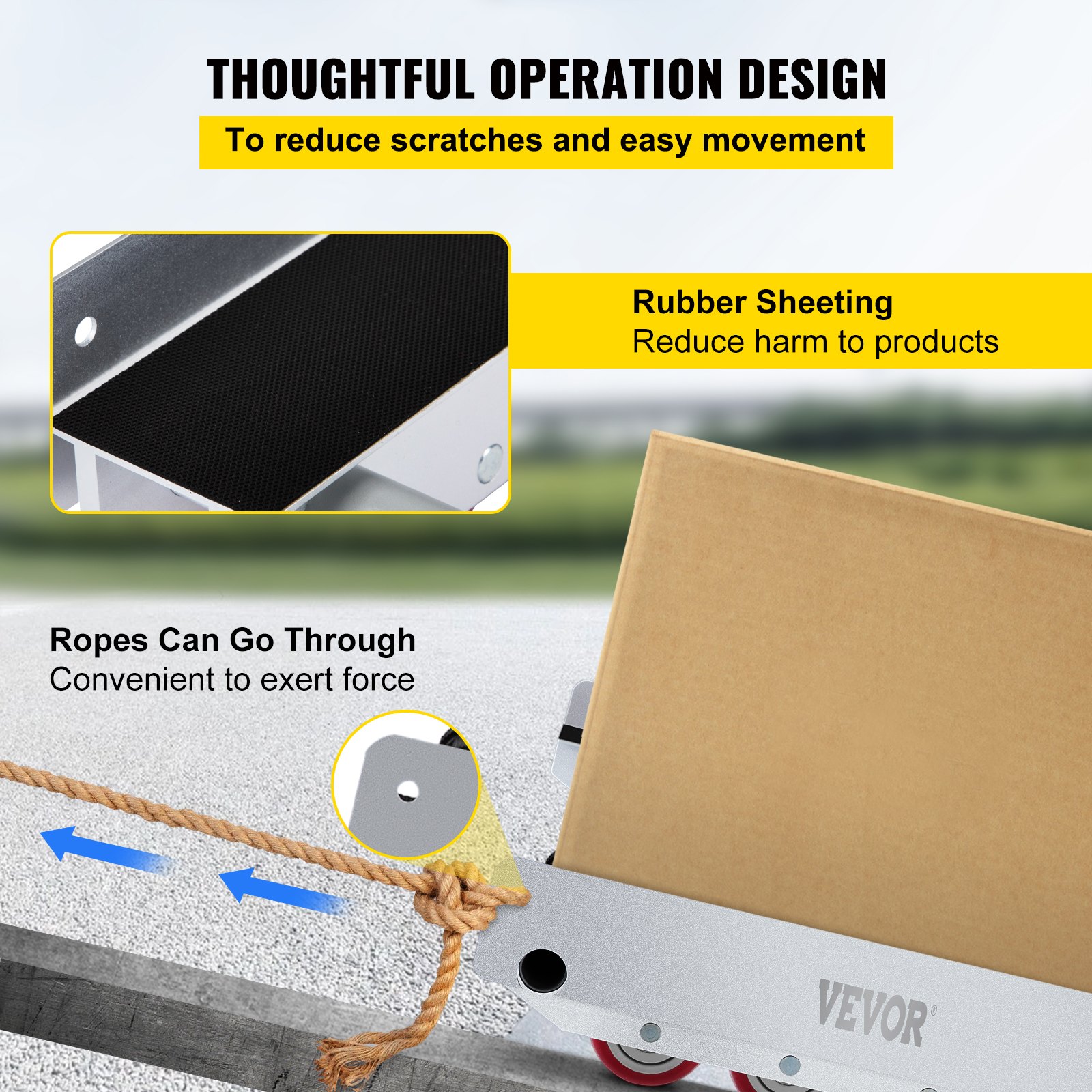 VEVOR Furniture Moving Dolly Heavy Duty Dolly 76 x 47 cm Dolly Mover 850 kg