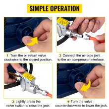 VEVOR Air Hydraulic Bottle Jack 32 Ton(70550lbs) Manual Auto Truck RV Repair