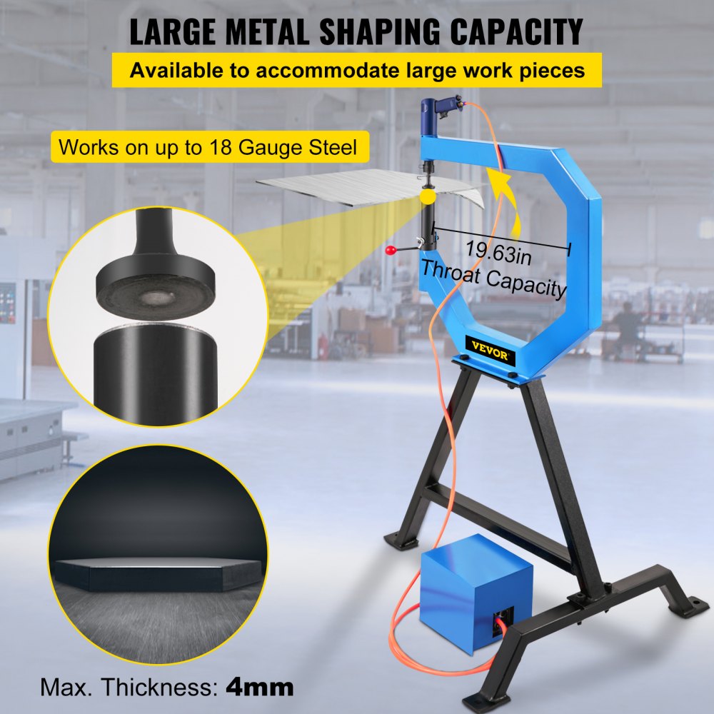 VEVOR Air Planishing Hammer 500mm Pneumatic Metal Panel Beating Sculpting Hotrod