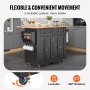 VEVOR Kitchen Island Cart Rolling Storage Cabinet on Wheel com gaveta e prateleiras