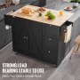 VEVOR Kitchen Island Cart Rolling Storage Cabinet on Wheel com gaveta e prateleiras